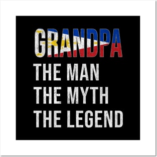 Grand Father Filipino Grandpa The Man The Myth The Legend - Gift for Filipino Dad With Roots From  Philippines Posters and Art